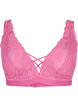 Support the breasts - Soutien-gorge en dentelle avec détails , Rose, Packshot image number 0