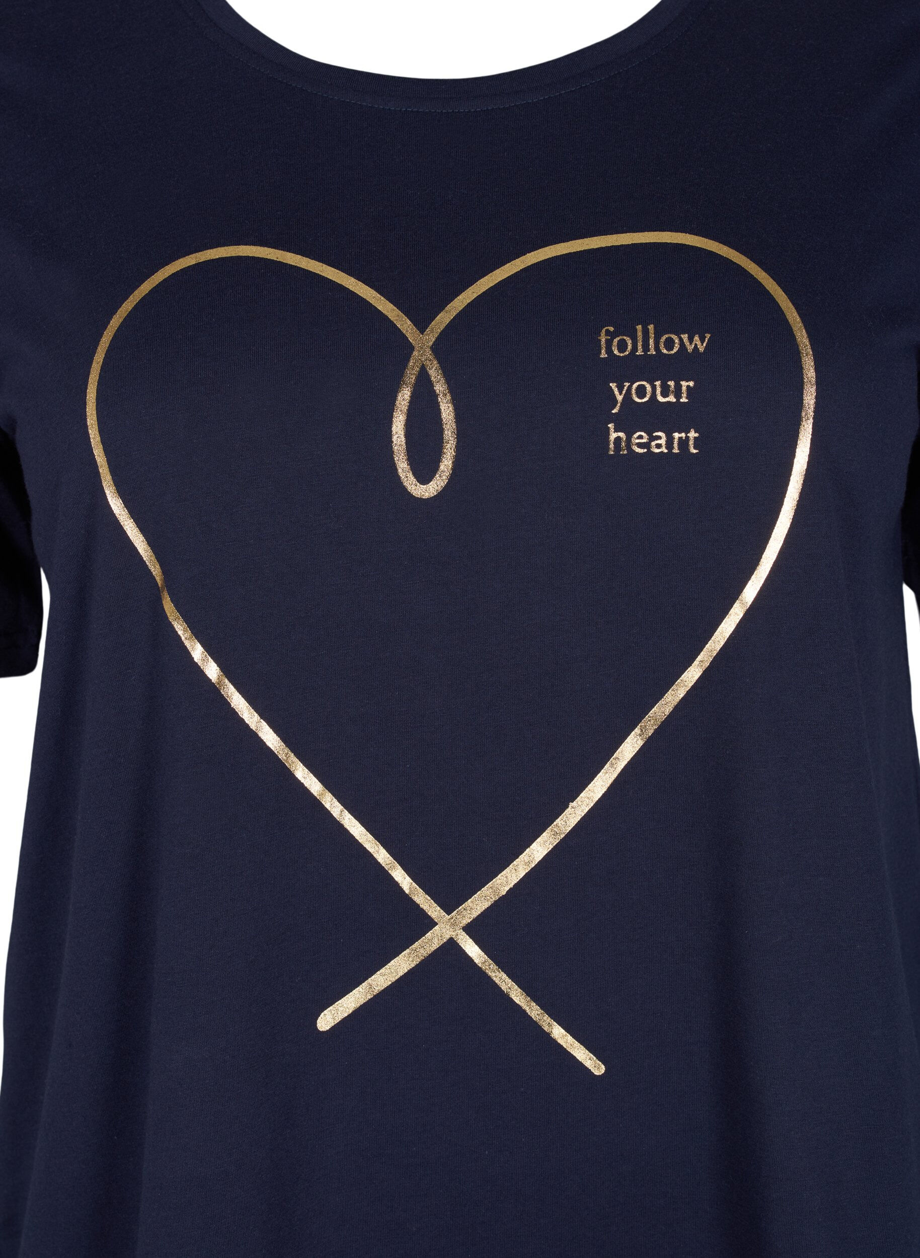 Zizzi FLASH - T-shirt avec motif, Navy Blazer, Packshot image number 2