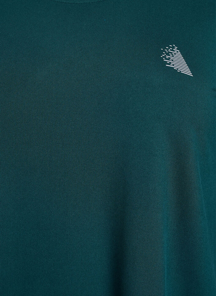 Haut de sport &agrave; manches 3/4, Vert fonc&eacute;, Packshot image number 2