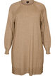 Robe courte en maille &agrave; manches raglan et couture centrale, Beige, Packshot image number 0