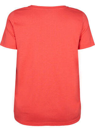 T-shirt à manches courtes avec col en V, Cayenne, Packshot image number 1