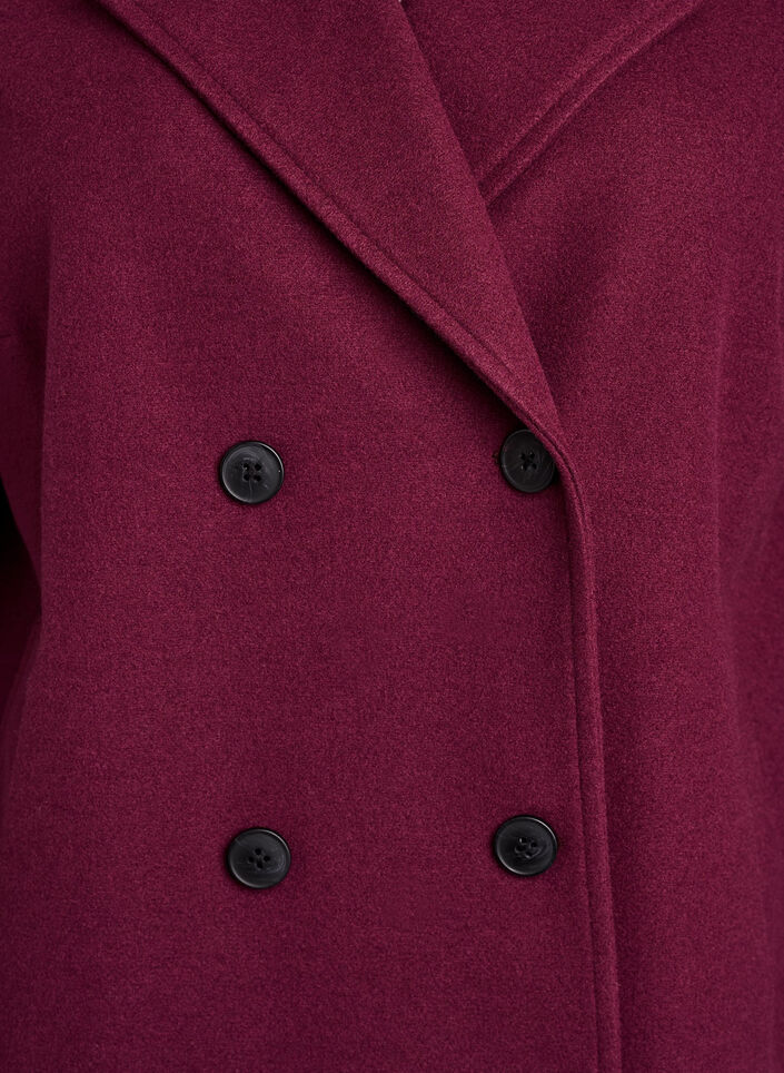 Manteau court avec fermeture &agrave; double-boutonnage, Bordeaux, Packshot image number 2