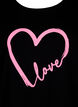 T-shirt en coton à col ras du cou avec impression, Black W. Heart L., Packshot image number 2
