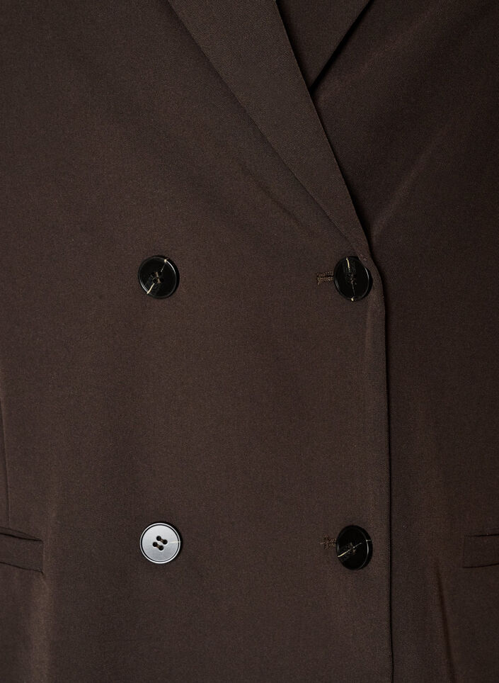 Blazer crois&eacute; &agrave; la coupe ample, Marron, Packshot image number 2