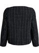 Blazer court en bouclé à carreaux à col rond, Noir, Packshot image number 1