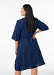 Robe mi-longue avec lien à nouer, Bleu, Model image number 2