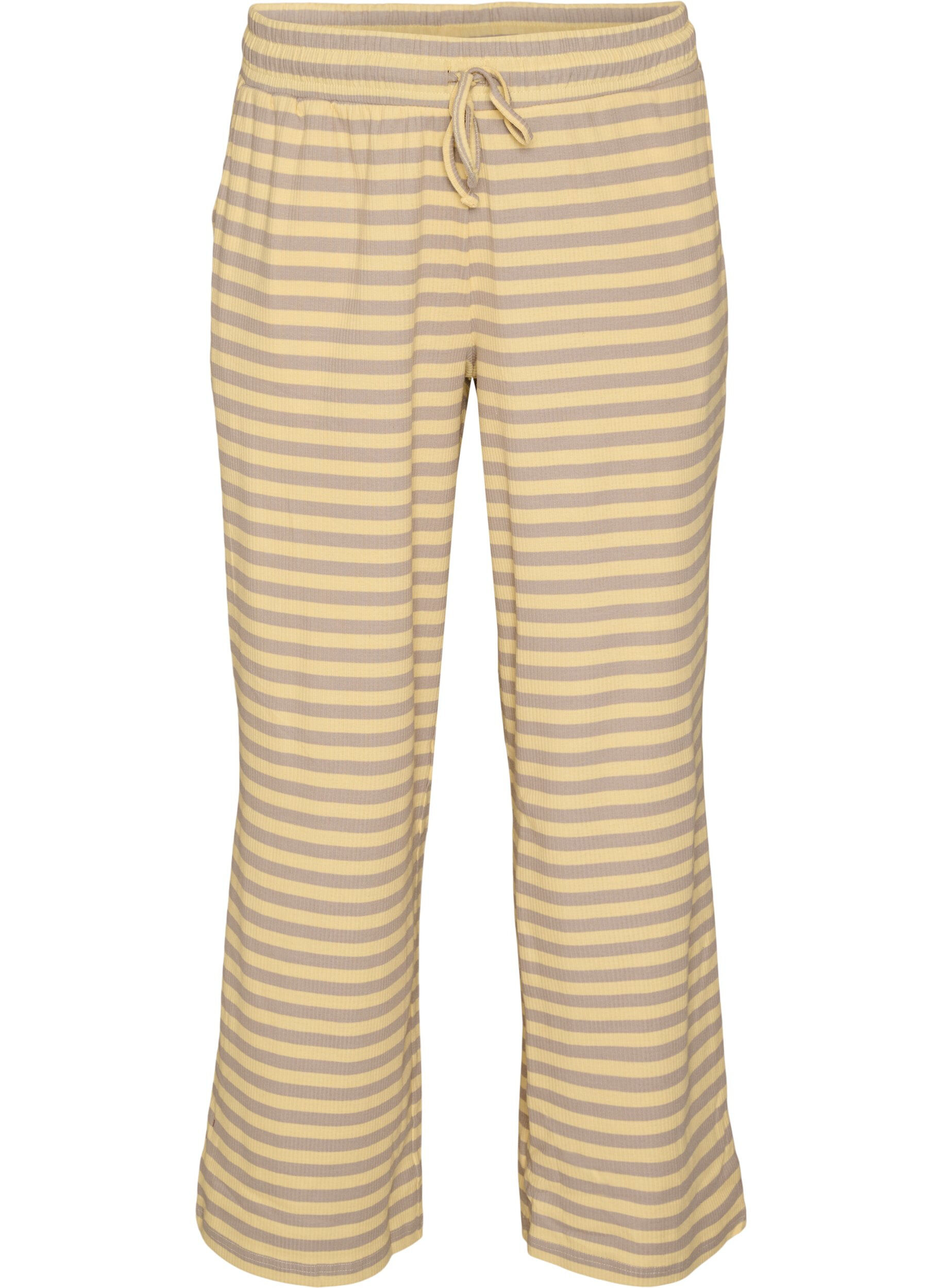 Pantalon de pyjama ray&eacute; &agrave; taille haute et coupe ample