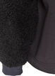 Sweatshirt avec manches en mati&egrave;re teddy et col montant, Gris anthracite, Packshot image number 3
