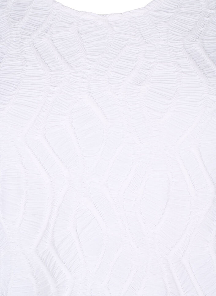 Chemisier texturé à manches courtes, Bright White, Packshot image number 2