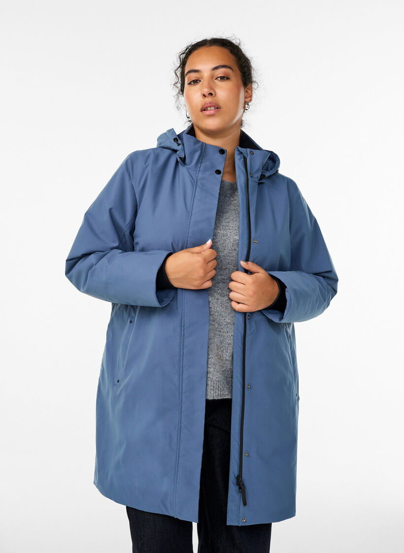 Parka d'hiver fonctionnelle et rembourrée, Bleu, Model image number 0