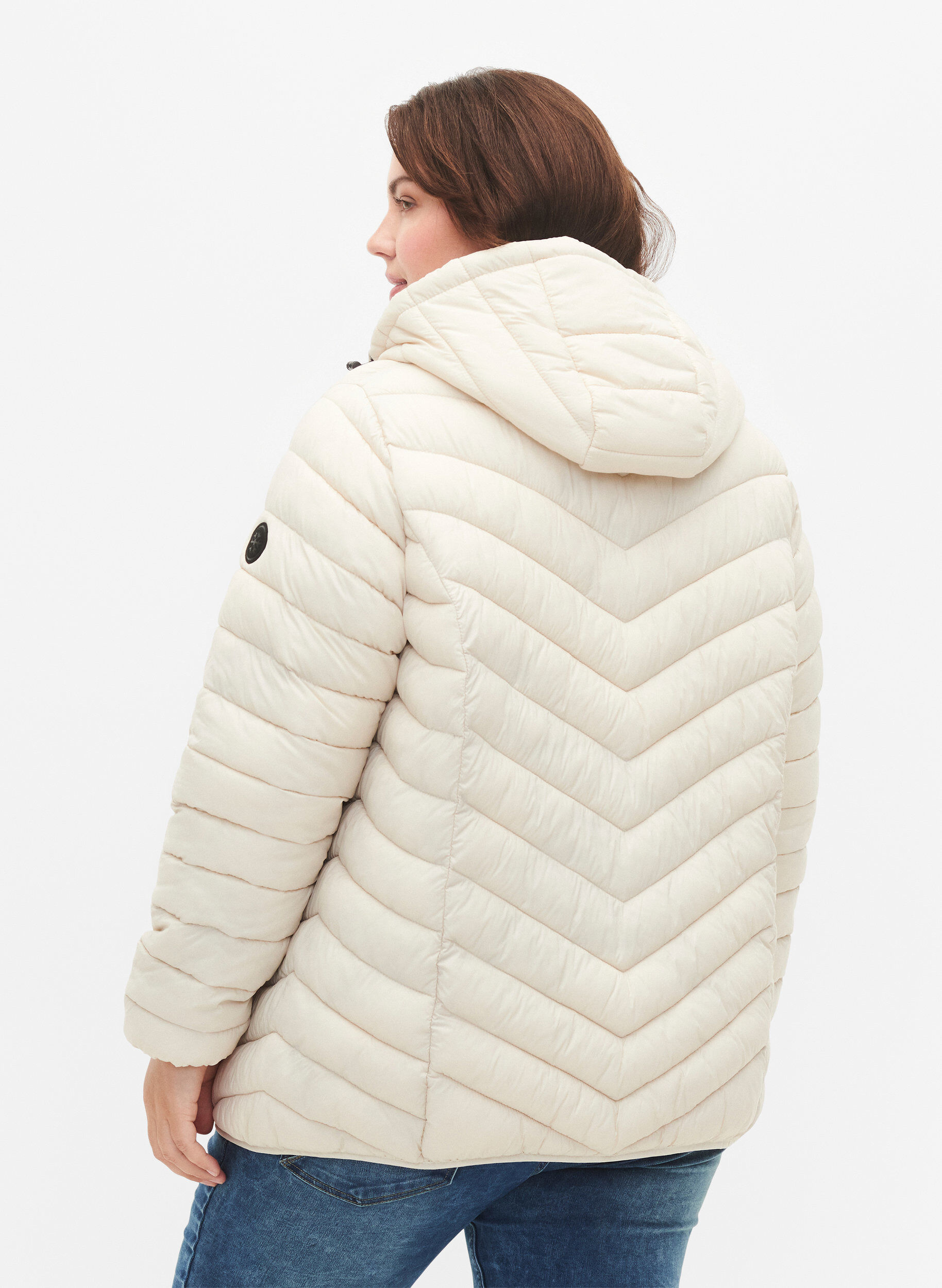 ZizziDoudoune l&eacute;g&egrave;re matelass&eacute;e &agrave; capuche, Beige, Model image number 2
