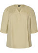Blouse avec smock et manches 3/4, Vert clair, Packshot image number 0
