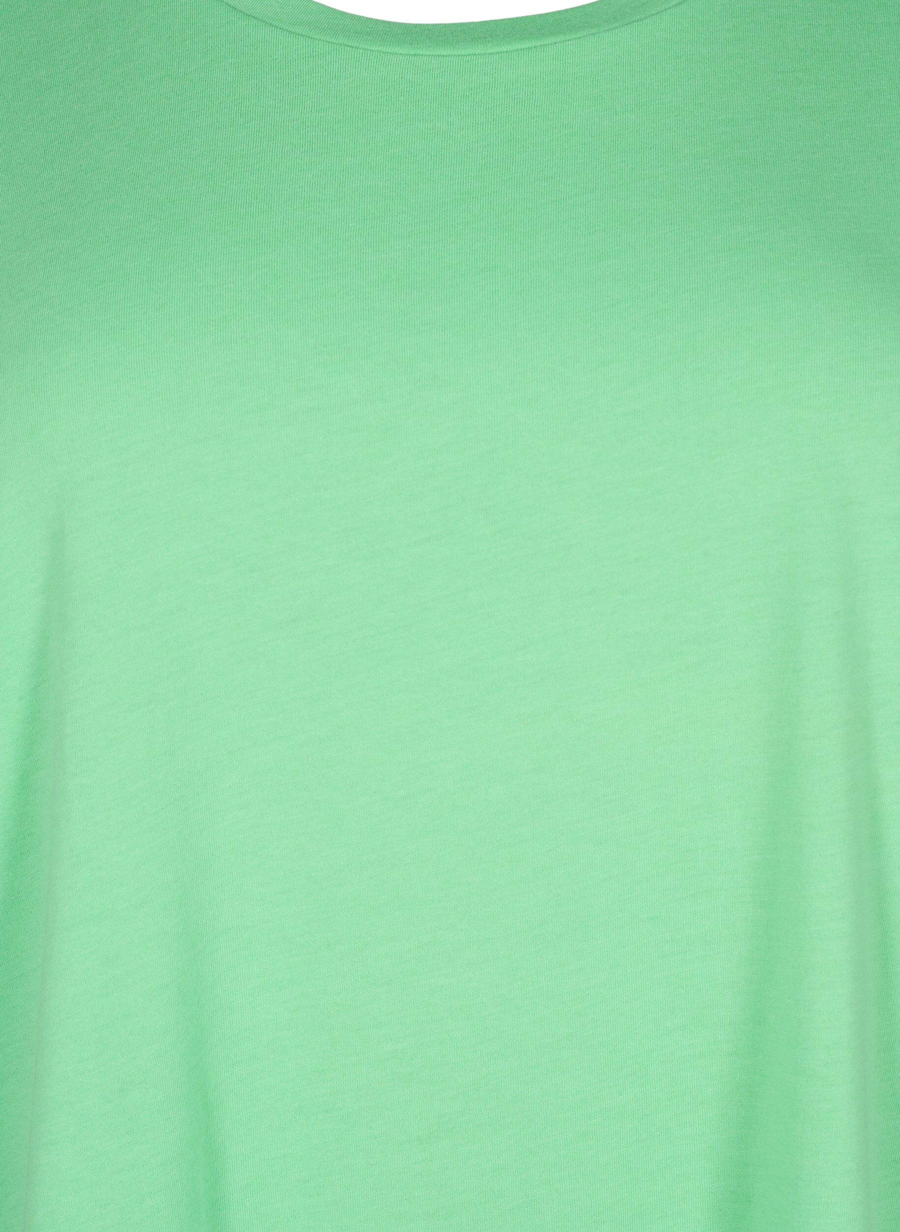 ZizziT-shirt &agrave; manches courtes en m&eacute;lange de coton, Vert, Packshot image number 2