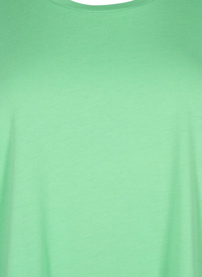 T-shirt &agrave; manches courtes en m&eacute;lange de coton, Vert, Packshot image number 2
