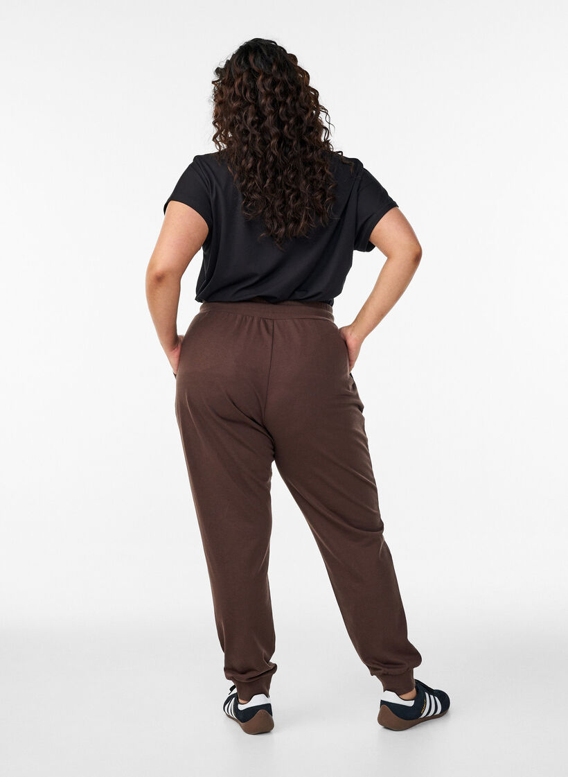 Pantalon de surv&ecirc;tement ample avec poches, Marron, Model image number 2