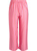 Pantalon ray&eacute; &agrave; taille haute et jambes larges, Rose, Packshot image number 1