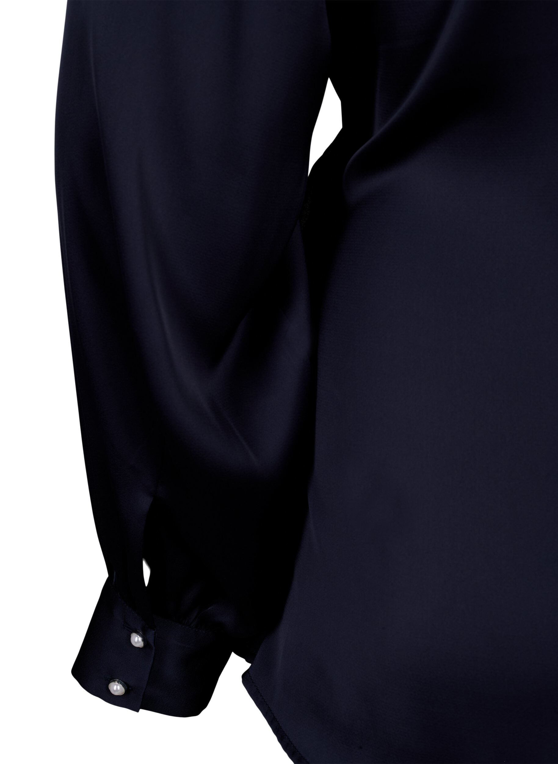 Zizzi Chemisier de f&ecirc;te en satin avec &eacute;charpe, Night Sky, Packshot image number 4