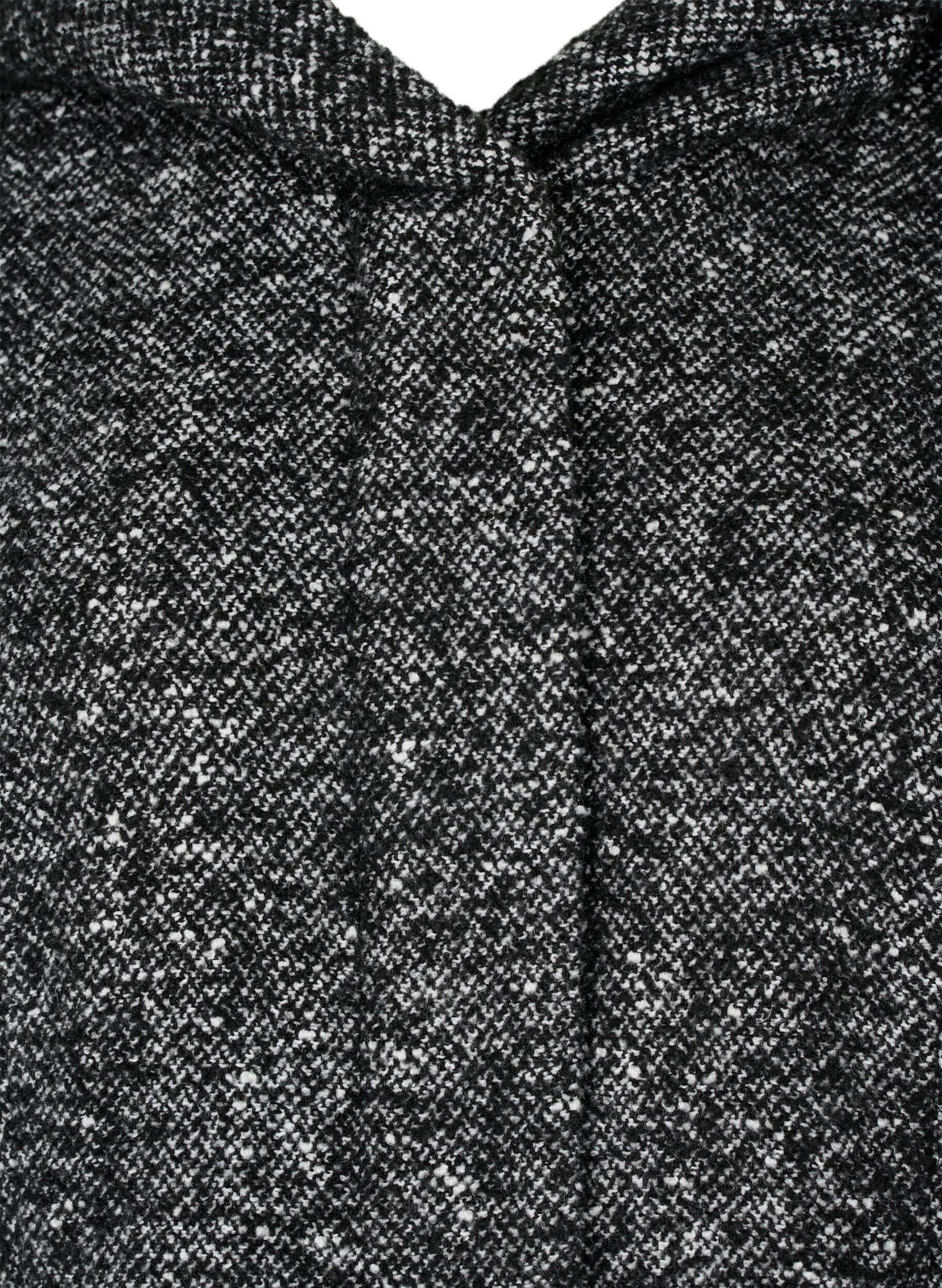 Zizzi Manteau boucl&eacute; en laine, Black Mel., Packshot image number 2