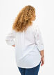 Chemisier avec broderie anglaise et manches 3/4, Bright White, Model image number 1