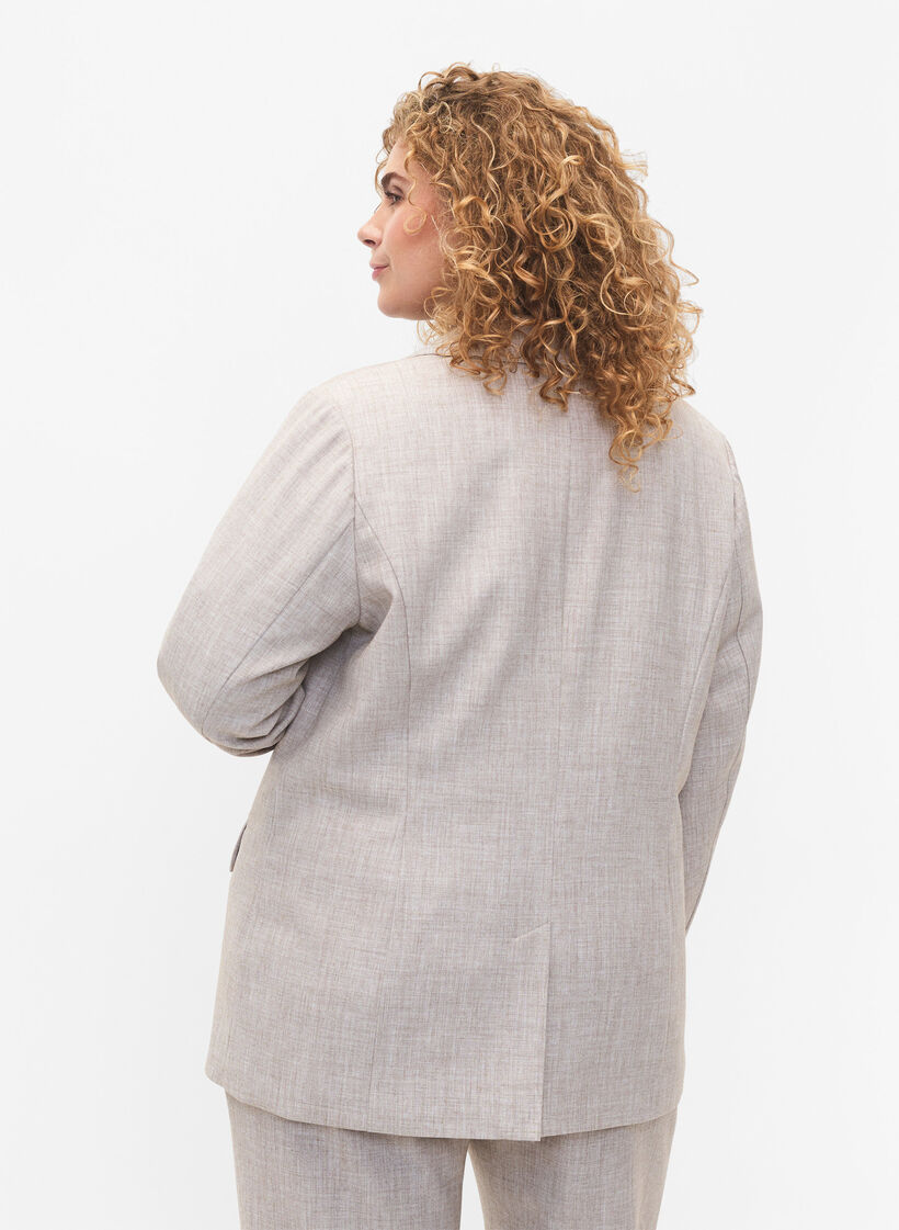 Blazer mélangé avec fermeture à boutons, String, Model image number 1