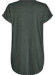 Chemise de nuit &agrave; manches courtes avec imprim&eacute; de texte, Vert, Packshot image number 1