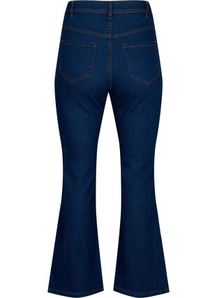 FLASH - Jean taille haute avec coupe bootcut, Blue denim, Packshot image number 1