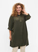 Robe chemise en viscose avec capuche et manches 3/4, Thyme, Model image number 0