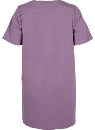 Chemise de nuit en t-shirt mélangé à manches courtes, Vintage Violet Mel., Packshot image number 1
