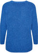 Pull en maille avec motif diagonal et manches raglan, Bleu, Packshot image number 1
