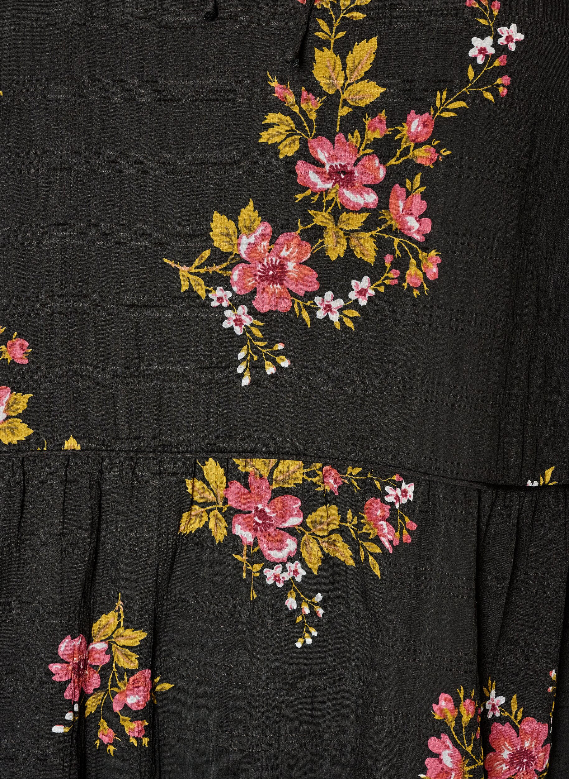 ZizziRobes &agrave; imprim&eacute; floral avec fermeture &agrave; cravate, Noir, Packshot image number 2