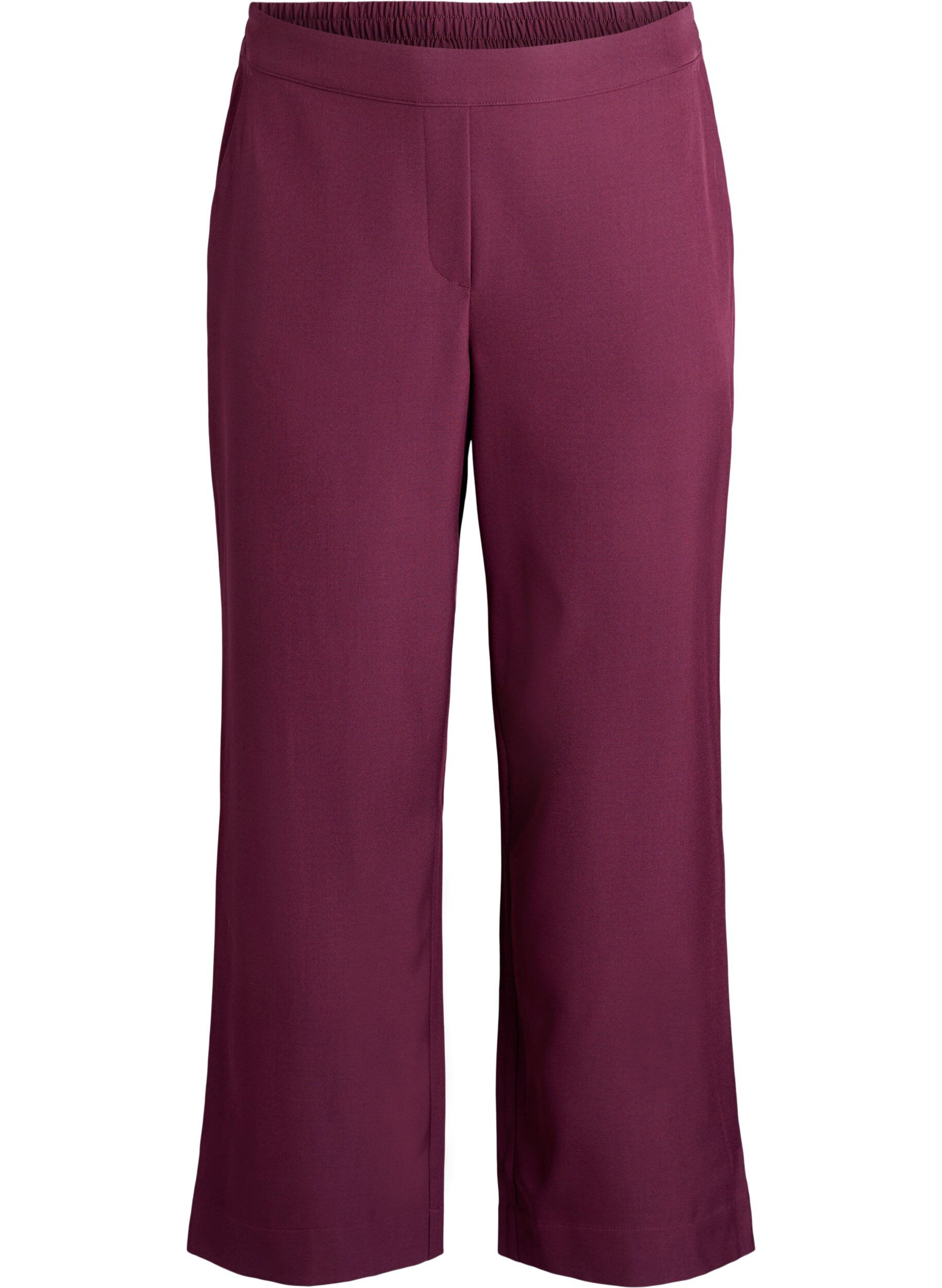 Zizzi FLASH - Pantalon ample avec poches, Bordeaux fonc&eacute;, Packshot image number 0