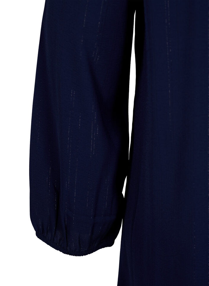 Robe courte à volants et paillettes, Bleu, Packshot image number 3