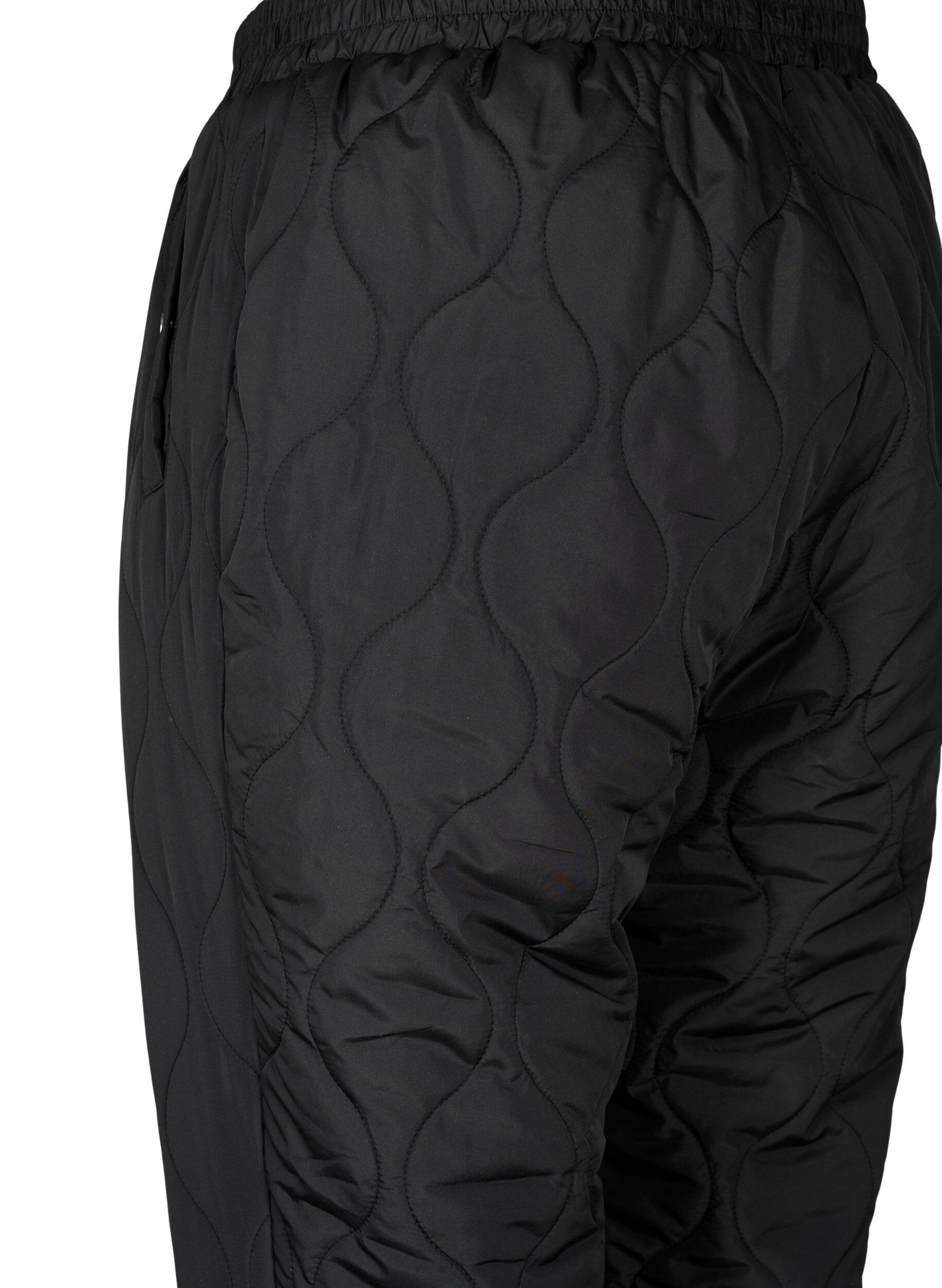 Zizzi Pantalons thermiques matelass&eacute;s, Black, Packshot image number 3