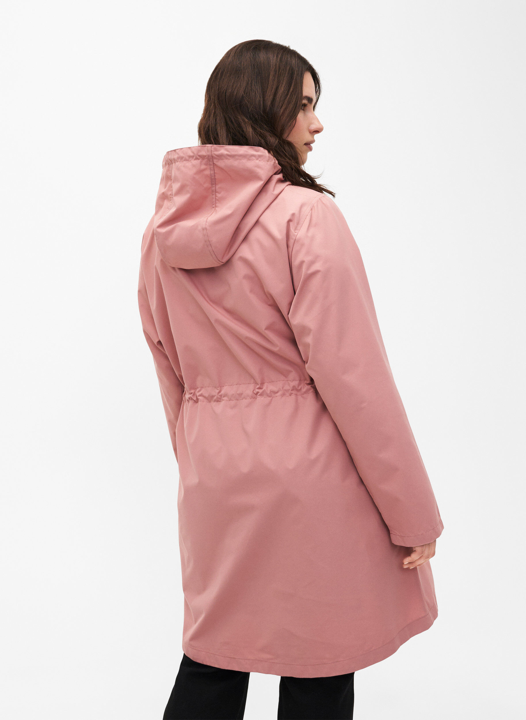 Zizzi FLASH - Parka imperm&eacute;able avec capuche, Ash Rose, Model image number 1