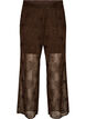 Pantalon en maille avec broderies florales et sequins, Marron, Packshot image number 0