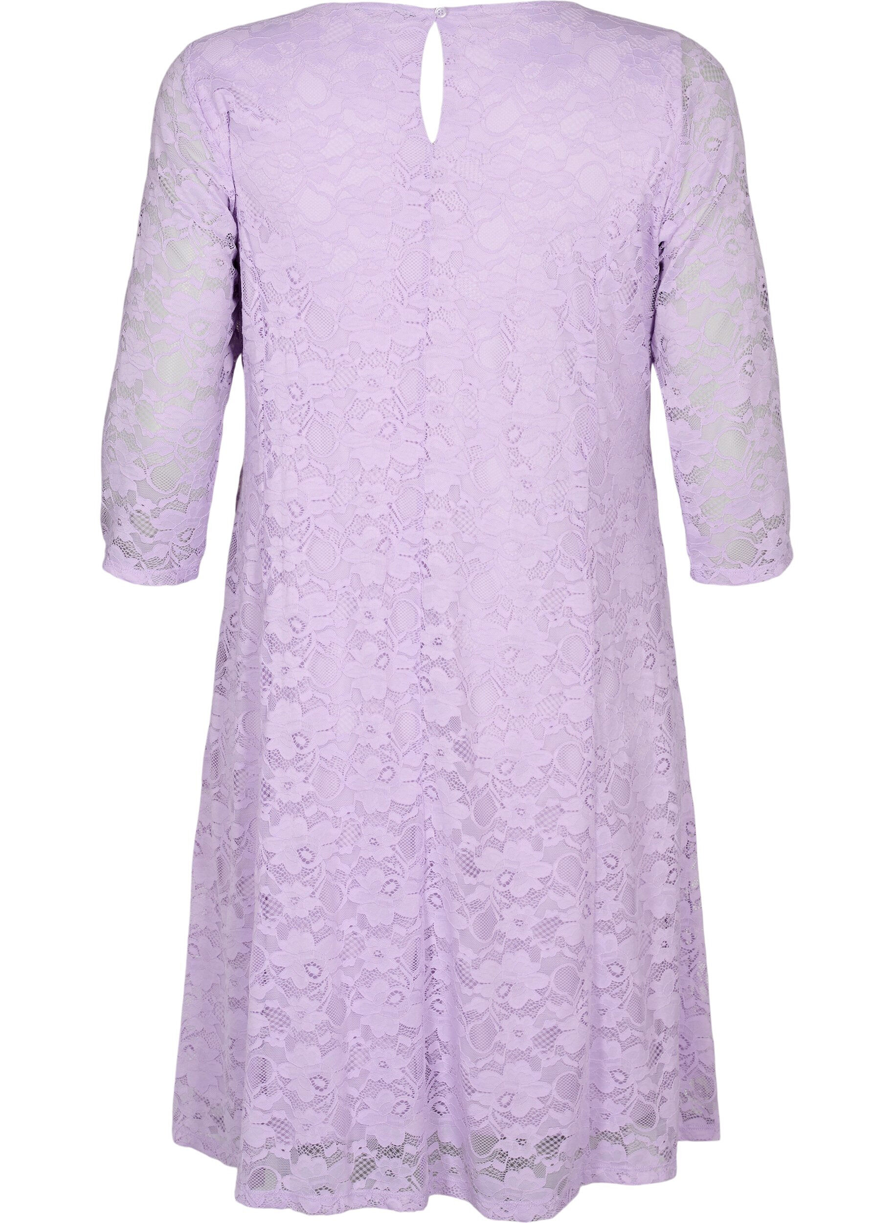 Zizzi Robe en dentelle manches 3/4, Lavendula, Packshot image number 1
