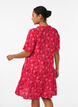 Robe courte &eacute;vas&eacute;e en mousseline de coton, Rouge, Model image number 2