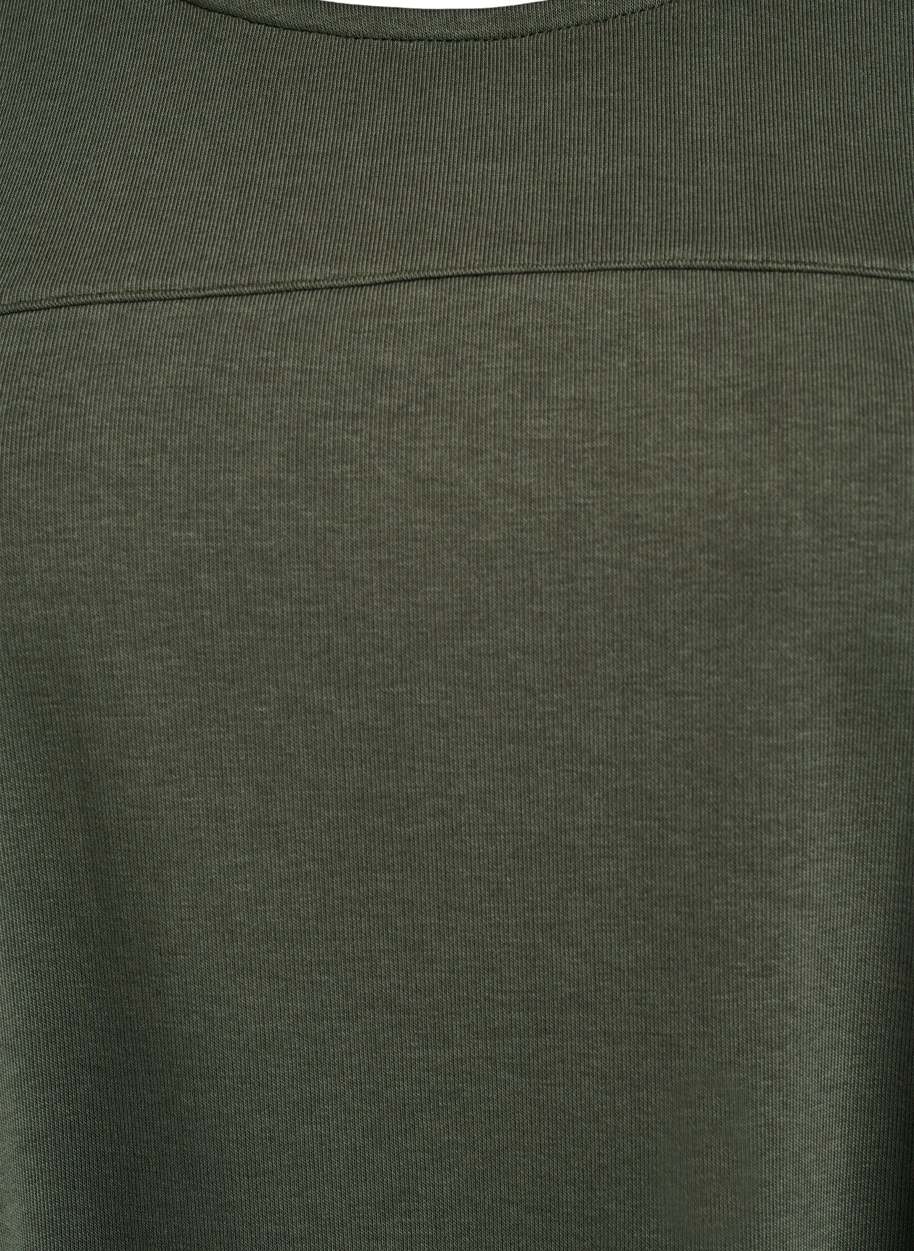 Zizzi Robe en jersey &agrave; manches courtes et poches, Vert, Packshot image number 2