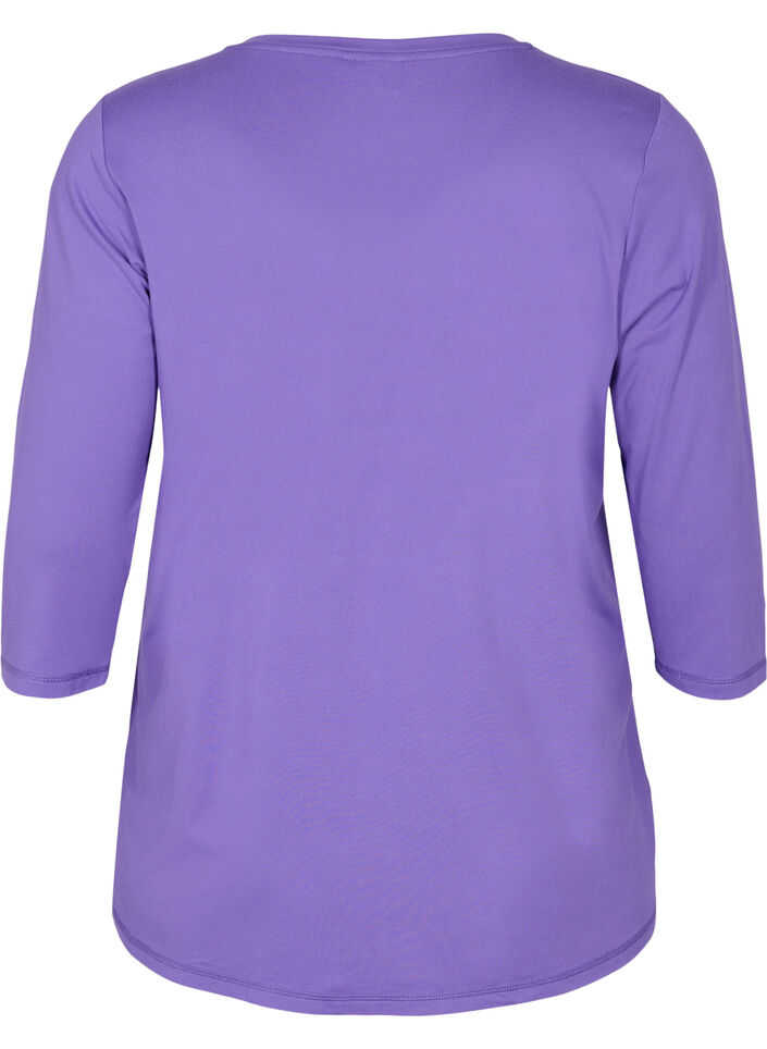 Blouse d'entra&icirc;nement &agrave; manches 3/4, Violet, Packshot image number 1