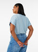 T-shirt en viscose &agrave; rayures paillet&eacute;es, Bleu Clair, Model image number 2