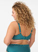Haut de bikini &agrave; rayures avec coussinets amovibles, Vert fonc&eacute;, Model image number 1