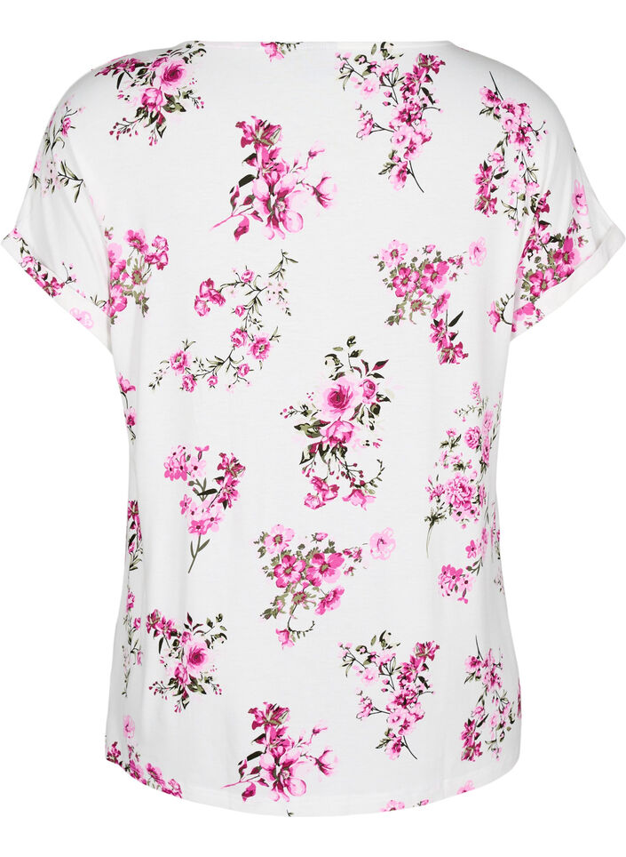 T-shirt avec imprimé floral, Rose, Packshot image number 1