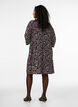 Robe courte en jersey coupe A &agrave; imprim&eacute; int&eacute;gral, Bordeaux fonc&eacute;, Model image number 2