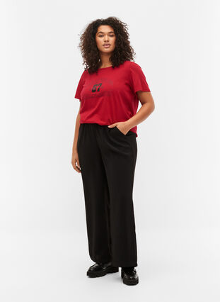 T-shirt en coton avec impression sur le devant, Tango Red LOS , Model image number 2