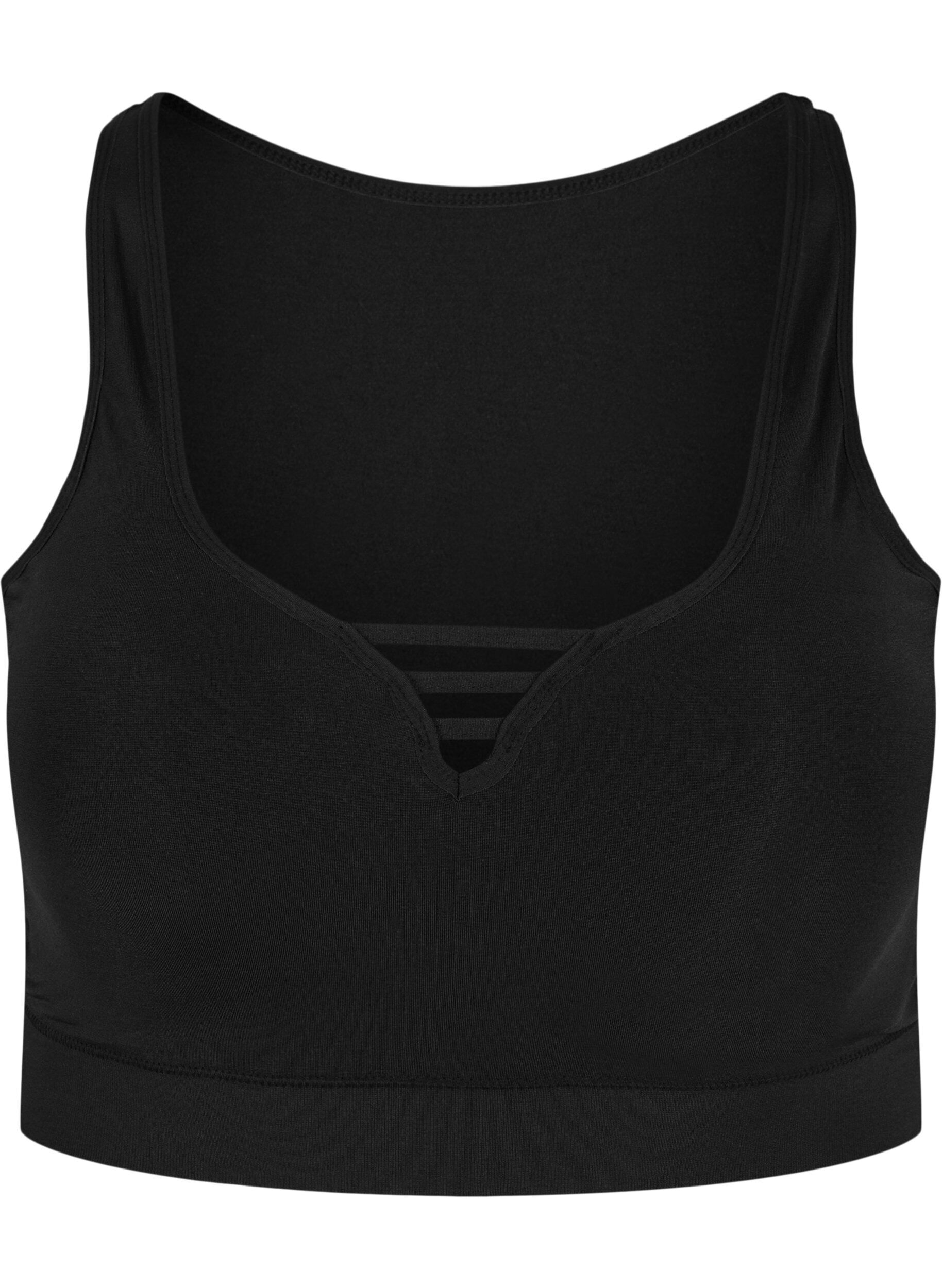 Zizzi Soutien-gorge l&eacute;g&egrave;rement rembourr&eacute; avec d&eacute;tails , Black, Packshot image number 0