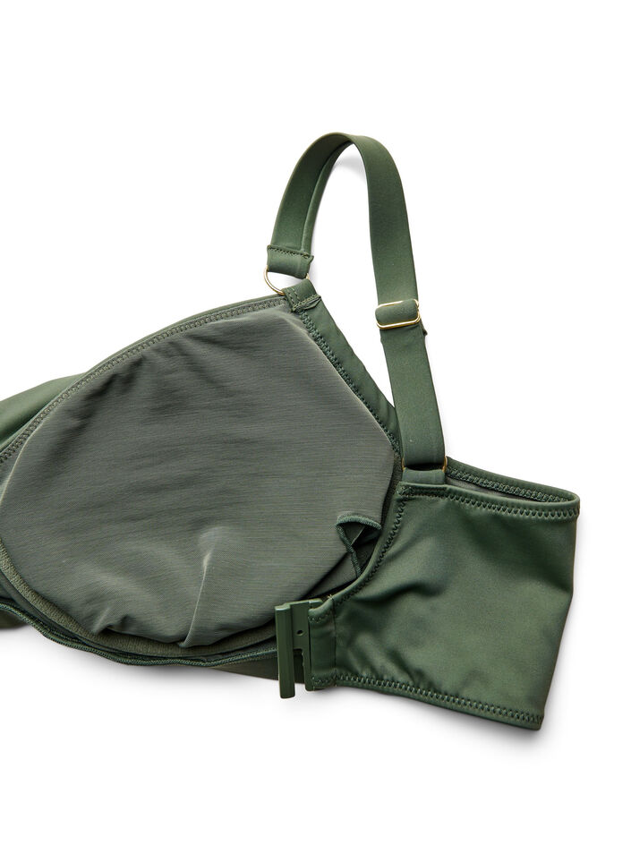 Haut de bikini avec armatures et d&eacute;tail dor&eacute;, Vert, Packshot image number 3