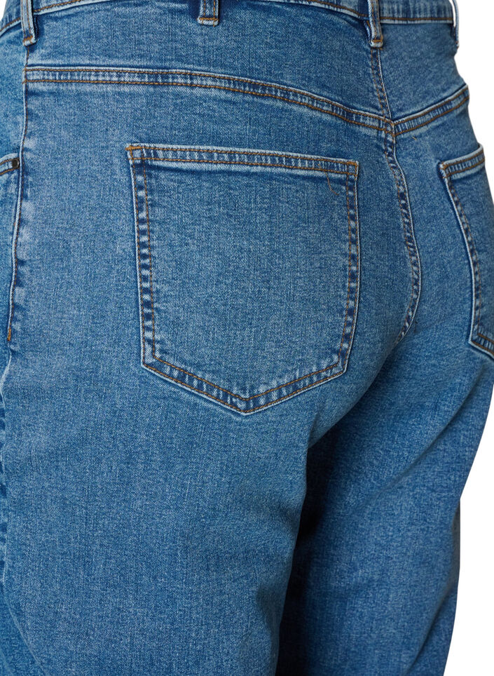 Vera jeans cropped &agrave; coupe droite, Bleu, Packshot image number 3