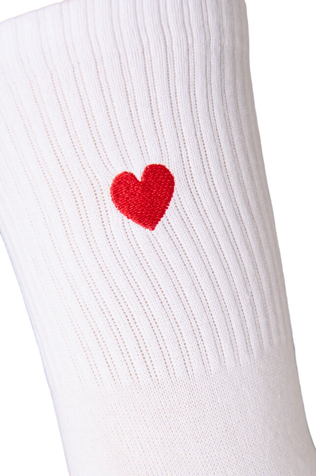 Chaussettes en coton &agrave; motifs, Blanc, Packshot image number 2