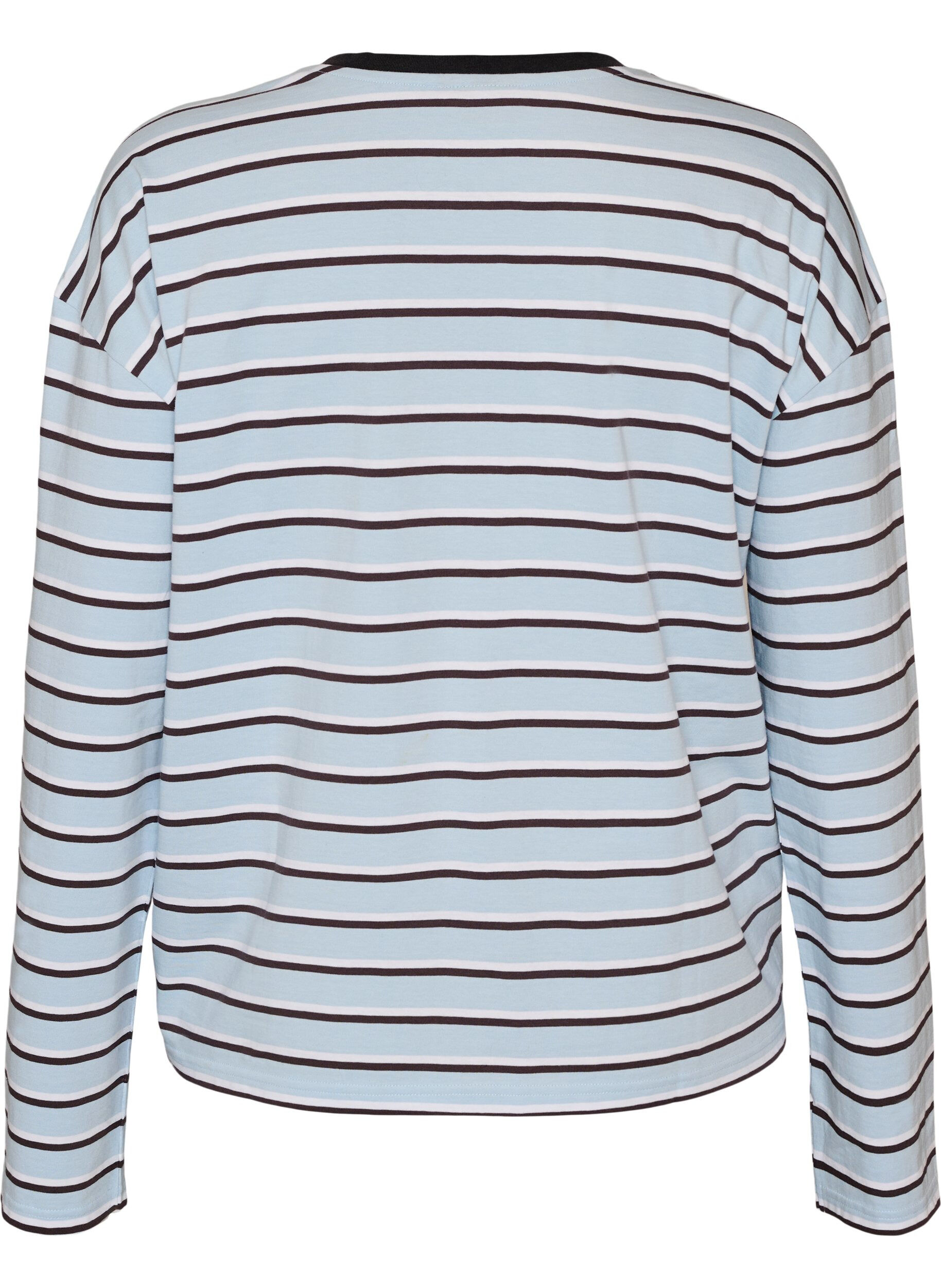 ZizziT-shirt basic &agrave; manches longues, Bleu, Packshot image number 1