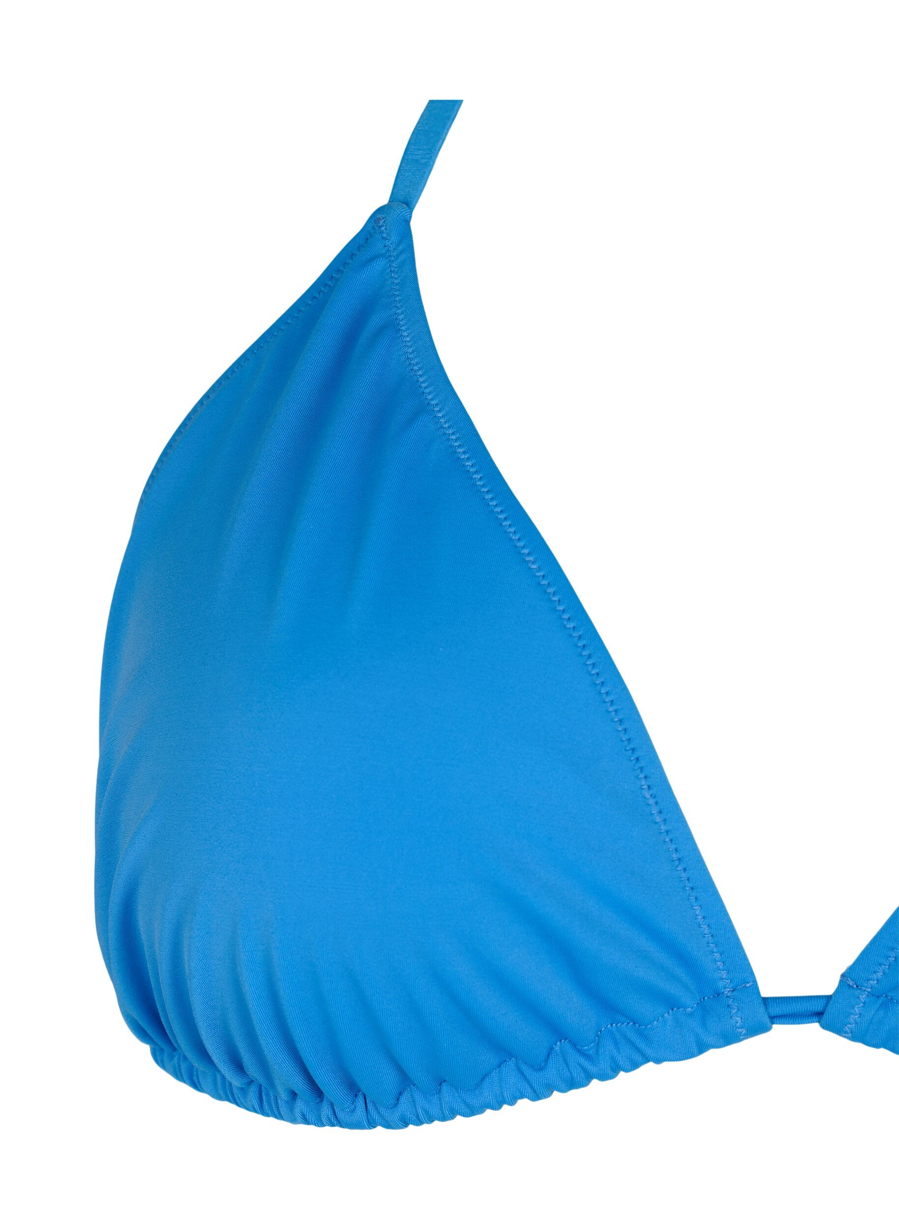 Zizzi Haut de bikini forme triangle de couleur unie, Bleu, Packshot image number 2